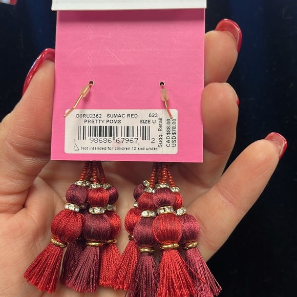 NWT ♠️kate spade♠️ Tassel Earrings… *PRETTY POMS*… As Seen on *PRINCESS KATE* ❤️ - Picture 5 of 6